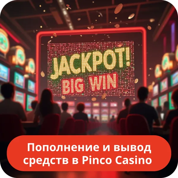 Пополнение и вывод средств в Pinco Casino
